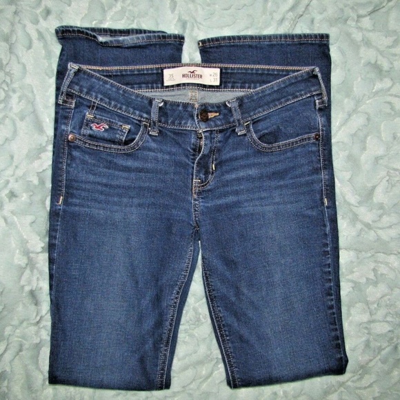 Hollister Ladies Dark Wash Jean Size 3S  26x31 - Picture 5 of 8